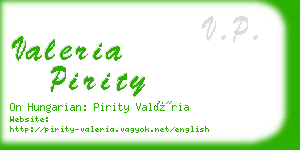 valeria pirity business card